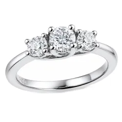 lab grown diamant ring i 14 karat hvitt gull 0,30 ct 0,40 ct