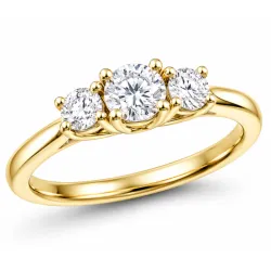 lab grown diamant ring i 14 karat gull 0,25 ct 0,26 ct