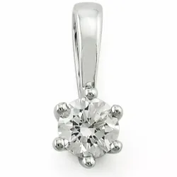 0,40 ct lab grown diamant anheng i 14 karat hvitt gull 0,40 ct