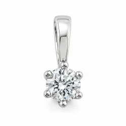 0,40 ct lab grown diamant anheng i 14 karat hvitt gull 0,40 ct