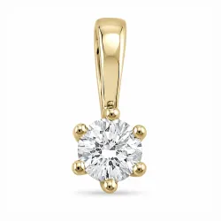 0,30 ct lab grown diamant solitaireanheng i 14 karat gull 0,30 ct