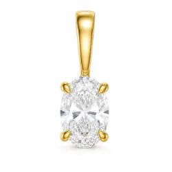 0,30 ct lab grown diamant solitaireanheng i 14 karat gull 0,30 ct