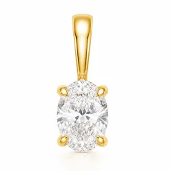 0,50 ct lab grown diamant solitaireanheng i 14 karat gull 0,50 ct