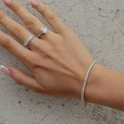 tennisarmbånd 4,64 ct i 14 karat gull