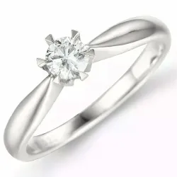 0,30 ct lab grown diamant ring i 14 karat hvitt gull 0,30 ct