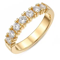 lab grown diamant alliansering i 14 karat gull 0,70 ct