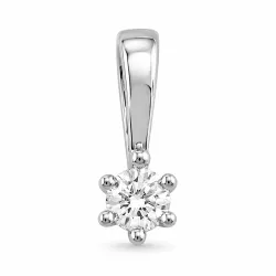 0,20 ct lab grown diamant anheng i 14 karat hvitt gull 0,20 ct