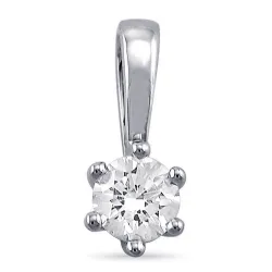 0,30 ct lab grown diamant solitaireanheng i 14 karat hvitt gull 0,30 ct