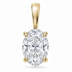 1,00 ct lab grown diamant solitaireanheng i 14 karat gull 1,0 ct