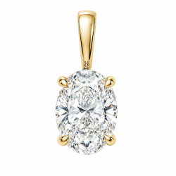 1,00 ct lab grown diamant solitaireanheng i 14 karat gull 1,0 ct