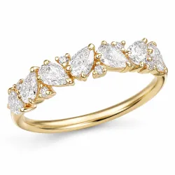 lab grown diamant ring i 14 karat gull 0,94 ct 0,05 ct