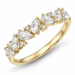 lab grown diamant ring i 14 karat gull 0,94 ct 0,05 ct