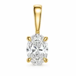 0,30 ct lab grown diamant solitaireanheng i 14 karat gull 0,30 ct