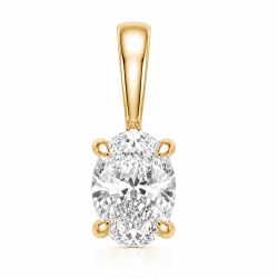 0,50 ct lab grown diamant solitaireanheng i 14 karat gull 0,50 ct