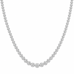42 cm lab grown diamant halskjede i 14 karat hvitt gull 5,76 ct