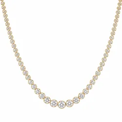 45 cm halskjede med anheng i 14 karat gull 6,02 ct