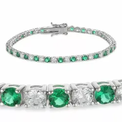 multifarget zirkon tennisarmbånd i sølv  x 3,2 mm