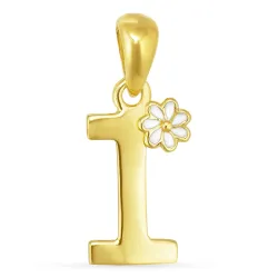 bokstav i anheng i forgylt sølv