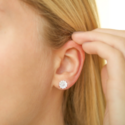 margeritt øredobber i sølv - Maggie