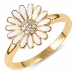 11 mm margeritt ring i forgylt sølv - Matilda