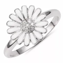 11 mm margeritt zirkon ring i sølv - Matilda