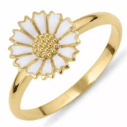 12 mm margeritt ring i forgylt sølv - Marie