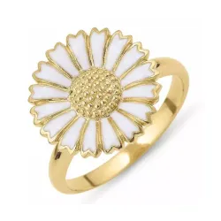 15 mm margeritt ring i forgylt sølv - Marie