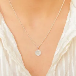 12 mm margeritt anheng i rodinert sølv - Marie