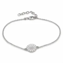 12 mm margeritt ankerarmbånd i rodinert sølv - Marie