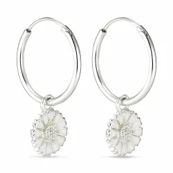 18 mm margeritt creol i sølv - Marie