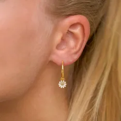 18 mm margeritt creol i forgylt sølv - Maggie