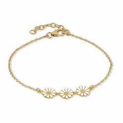 kolleksjonsprøve margeritt armbånd i forgylt sølv