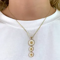 margeritt halskjede med anheng i forgylt sølv - Marie