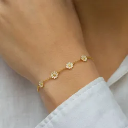 margeritt armbånd i forgylt sølv - Maggie