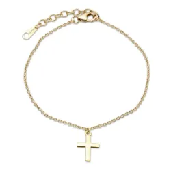 kors armbånd i forgylt sølv - Amoré