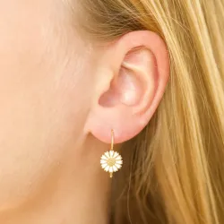 9,5 mm margeritt ørekroker i forgylt sølv - Mix & Match
