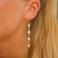 margeritt kjedeøreringer i forgylt sølv - Maggie