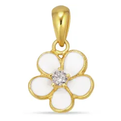 blomst anheng i forgylt sølv - Majse