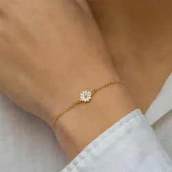 margeritt armbånd i forgylt sølv - Maggie