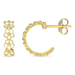 14,5 mm margeritt halvcreol i forgylt sølv - Majse