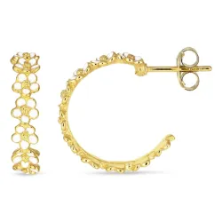 19 mm margeritt halvcreol i forgylt sølv - Majse