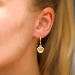 18 mm margeritt creol i forgylt sølv - Matilda