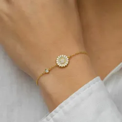 margeritt zirkon armbånd i forgylt sølv - Marie