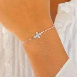 10 x 8,5 mm dagmarkors armbånd i sølv - Amoré