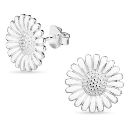 14,5 mm margeritt ørestikker i sølv - Matilda