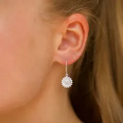 11 mm margeritt øredobber i sølv - Matilda