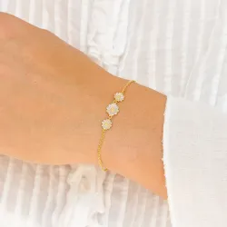 margeritt lilla armbånd i forgylt sølv - Maggie