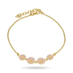 margeritt lilla armbånd i forgylt sølv - Maggie