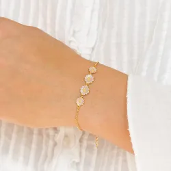 margeritt lilla armbånd i forgylt sølv - Maggie