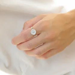 11 mm margeritt ring i sølv - Magda